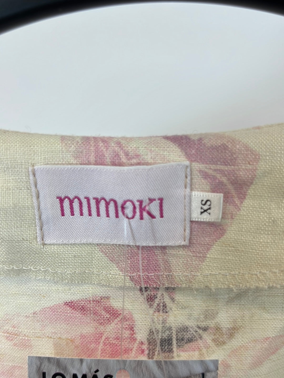 MIMOKI. Floral linen wrap dress. XS