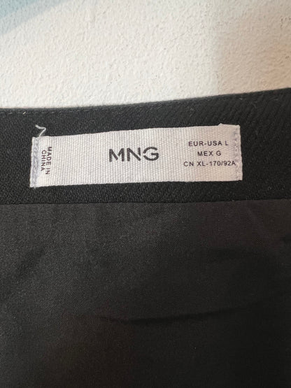 MANGO. Vestido negro botones T.l