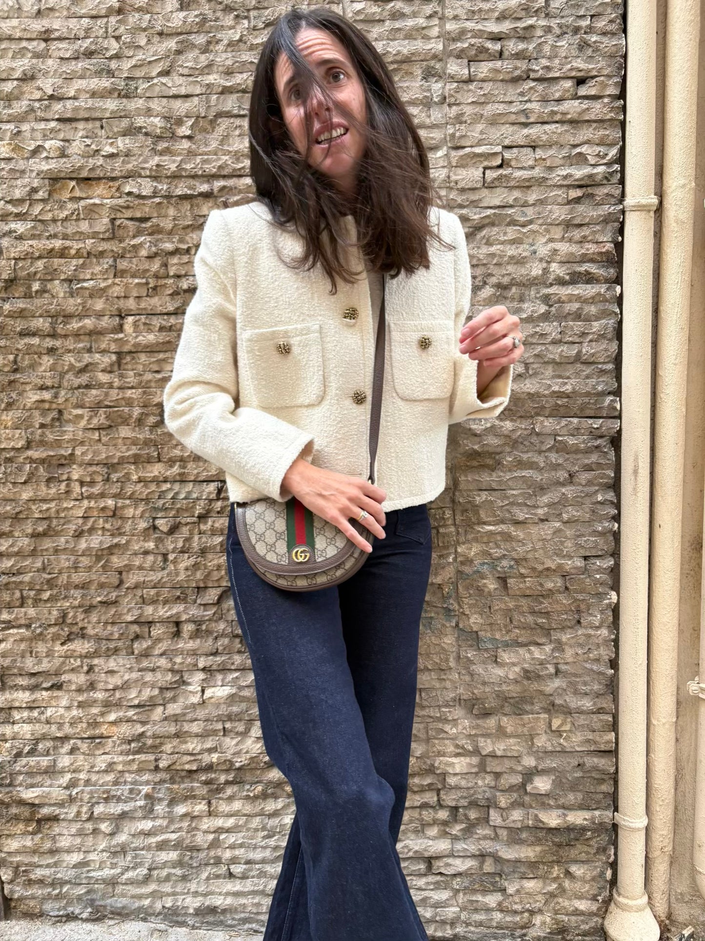 BA&SH. Chaqueta tweed botones relieve