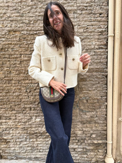 BA&SH. Chaqueta tweed botones relieve