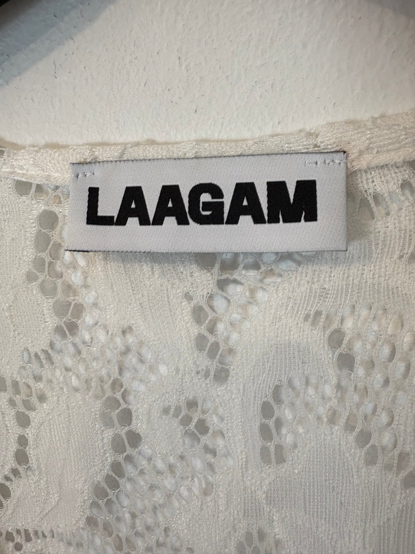 LAAGAM. Long white lace dress Ts