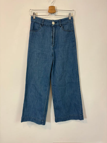 MASSCOB. Denim pata ancha cropped