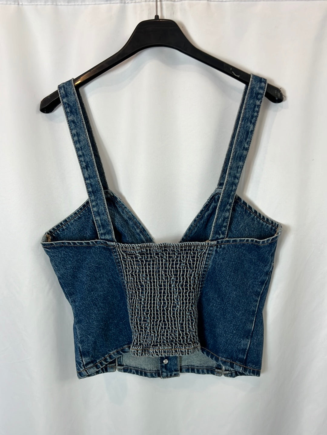 ZARA. Top denim abotonado T.m