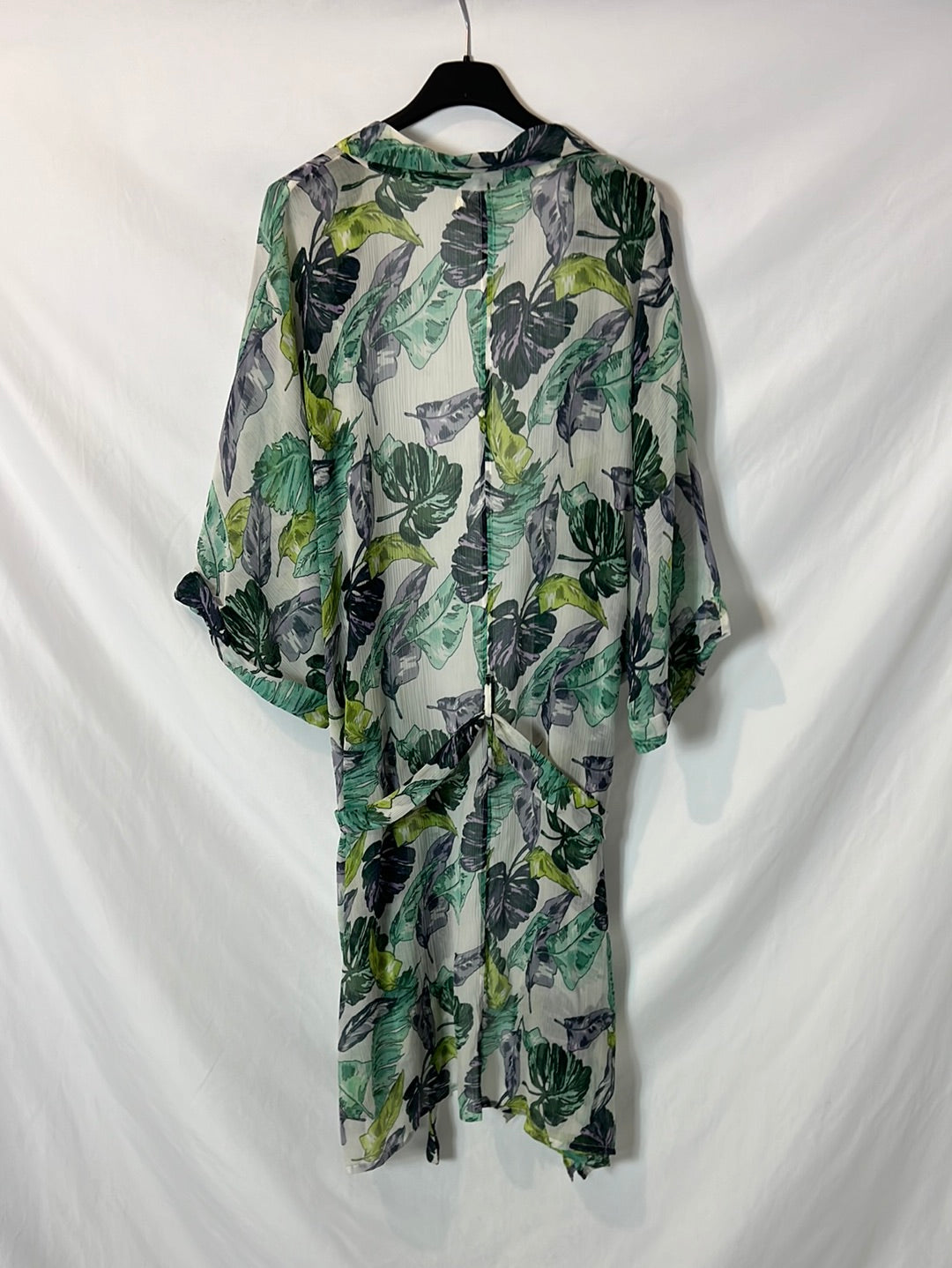 LEFTIES. Kimono flores semitransparente. T M