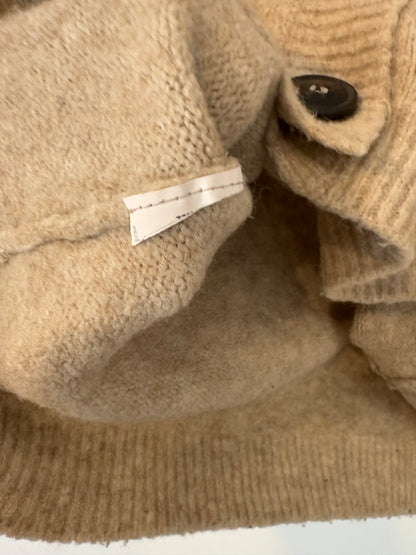 MANGO. Chaqueta beige jaspeada lana