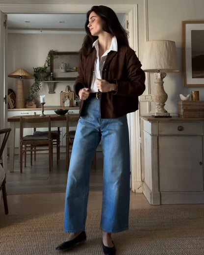 BELLEROSE. Pantalón denim ancho T.36