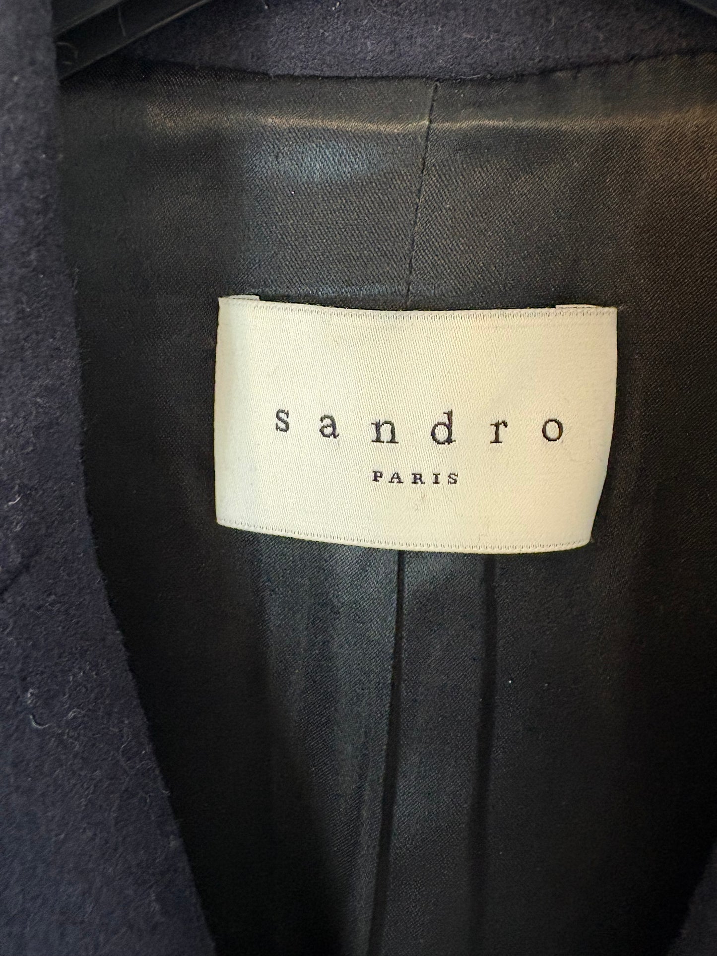 SANDRO. Chaleco largo lana azul