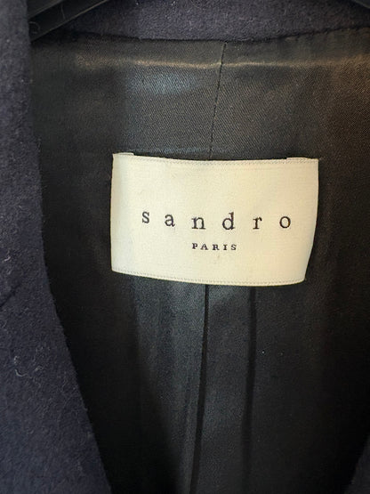 SANDRO. Chaleco largo lana azul