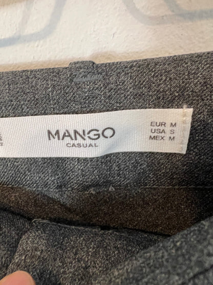 MANGO. Falda midi gris abotonada T.m