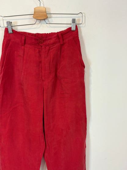 MARZI GENESI. Pantalón rojo fluido pinzas