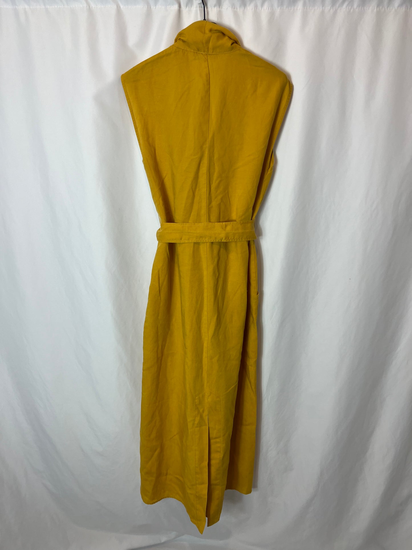 ZARA. Mustard midi dress. XS-S