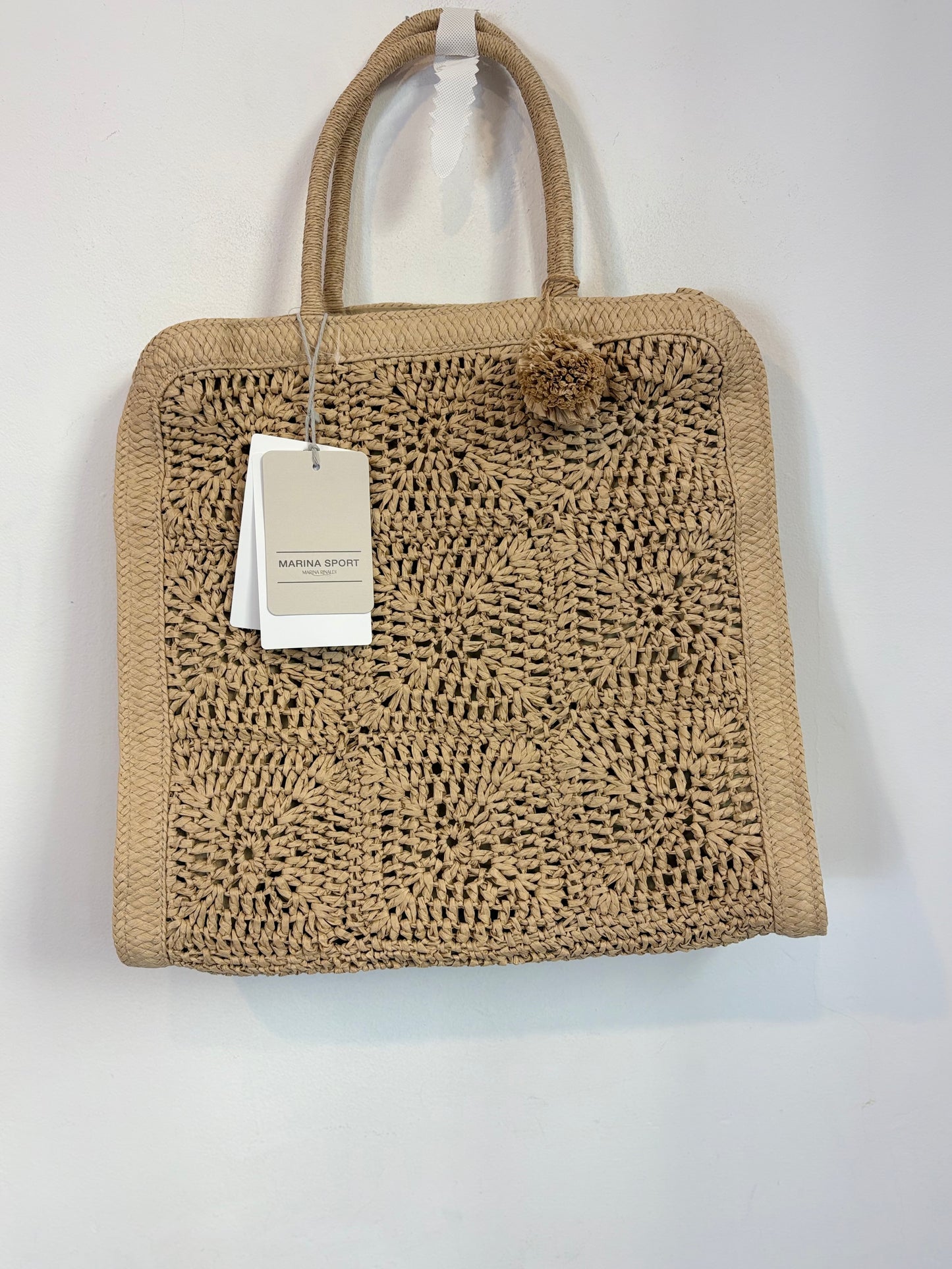 MARINA RINALDI. Maxi bolso rafia