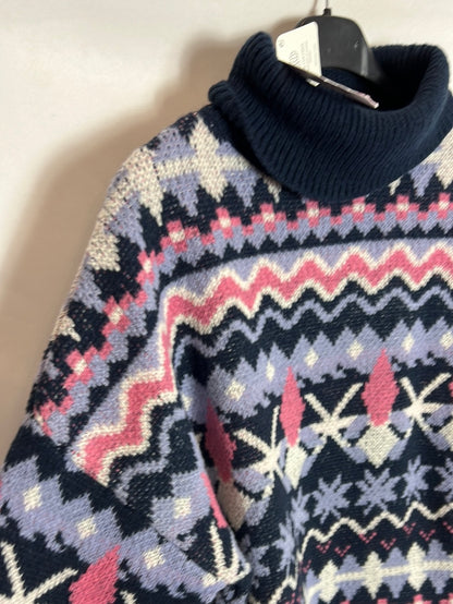 LEFTIES. Jersey multi estampado cuello alto. T L