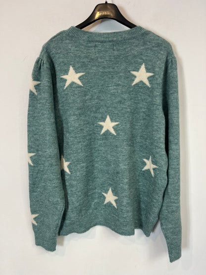 SPRINGFIELD. Light blue star sweater. TL