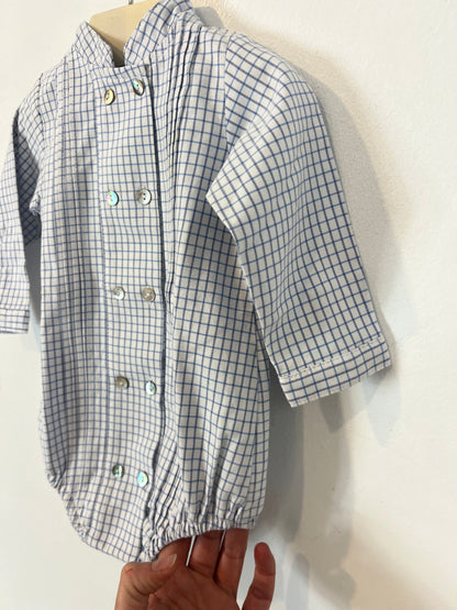 PATRICIA MENDILUCE. Ranita blanca cuadros T.6-9 meses