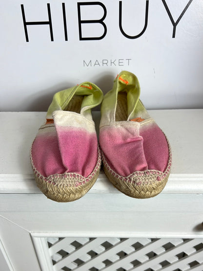 CASTAÑER. Flat tie-dye esparto sneakers. Size 40