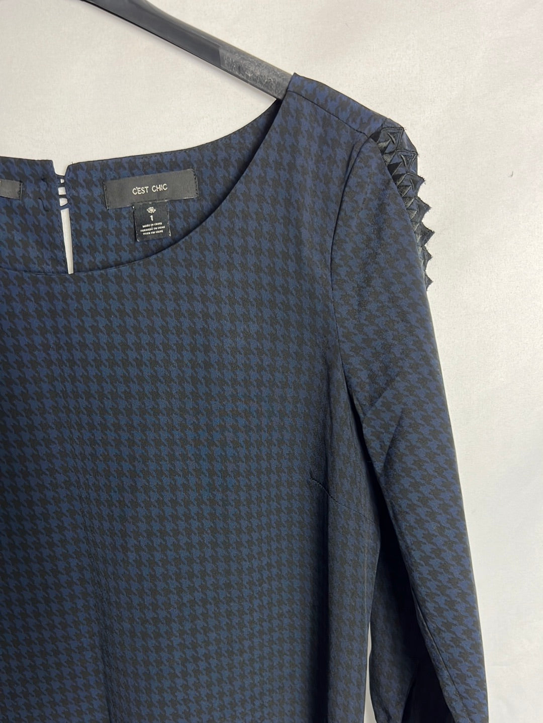 MAISON SCOTCH. Vestido corto pata de gallo T 1(S)