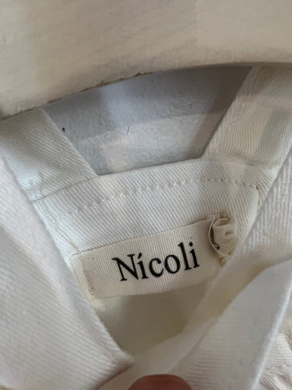 NICOLÍ. Ranita blanca denim T.6-9 meses