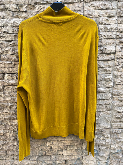 ZARA. Jersey pistacho fluido cuello perkins. T XL
