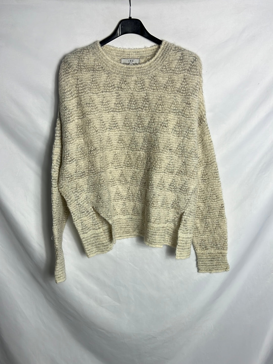 IRO. Textured wool jersey with opening. TM