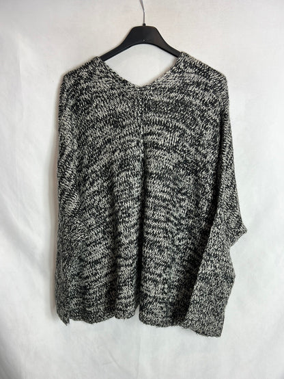 OTRAS. Jersey jaspeado lana escote pico. T U ( M)