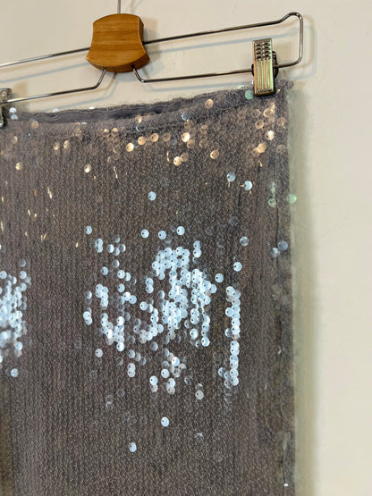 ZARA. falda lentejuelas azul grisaceo T.s