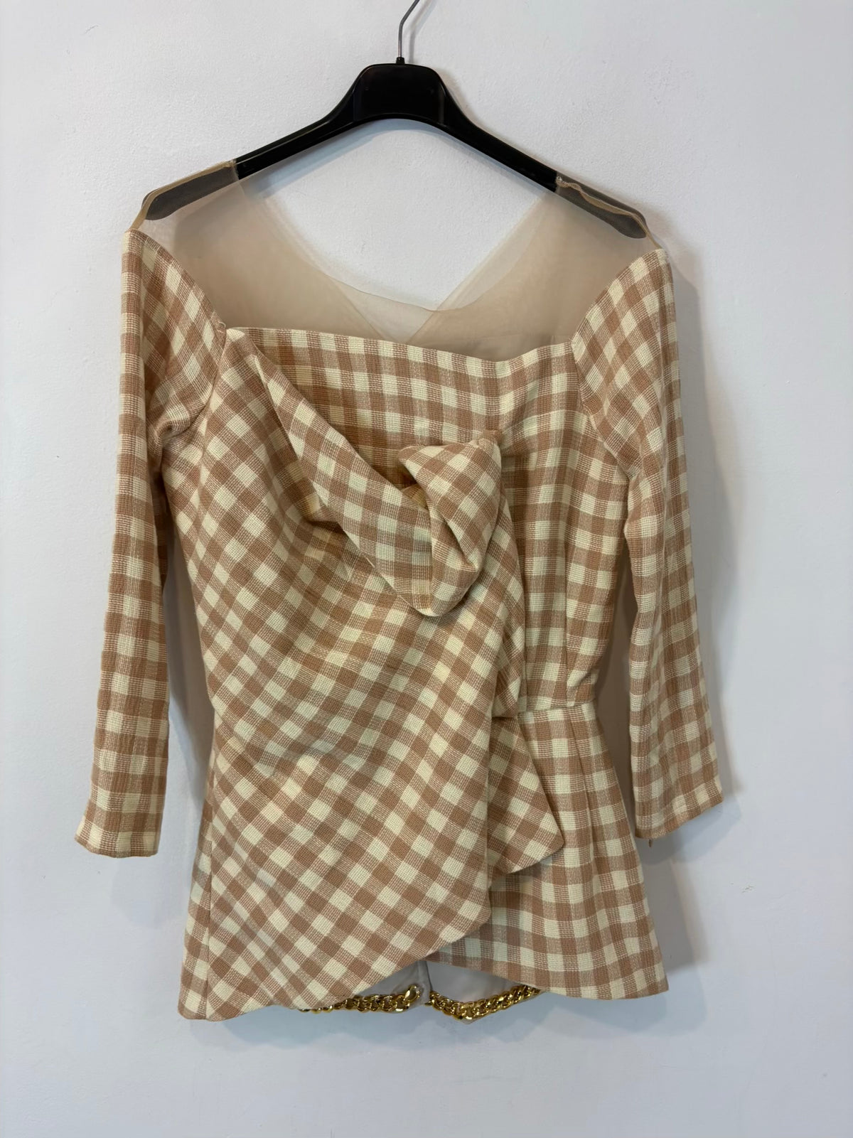 IQ COLLECTION. Conjunto top y falda vichy