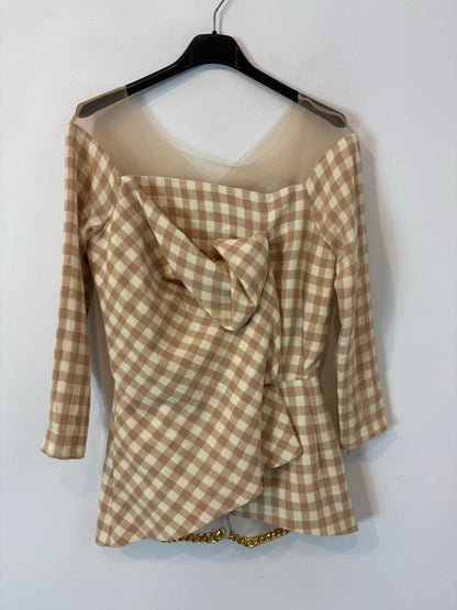 IQ COLLECTION. Conjunto top y falda vichy