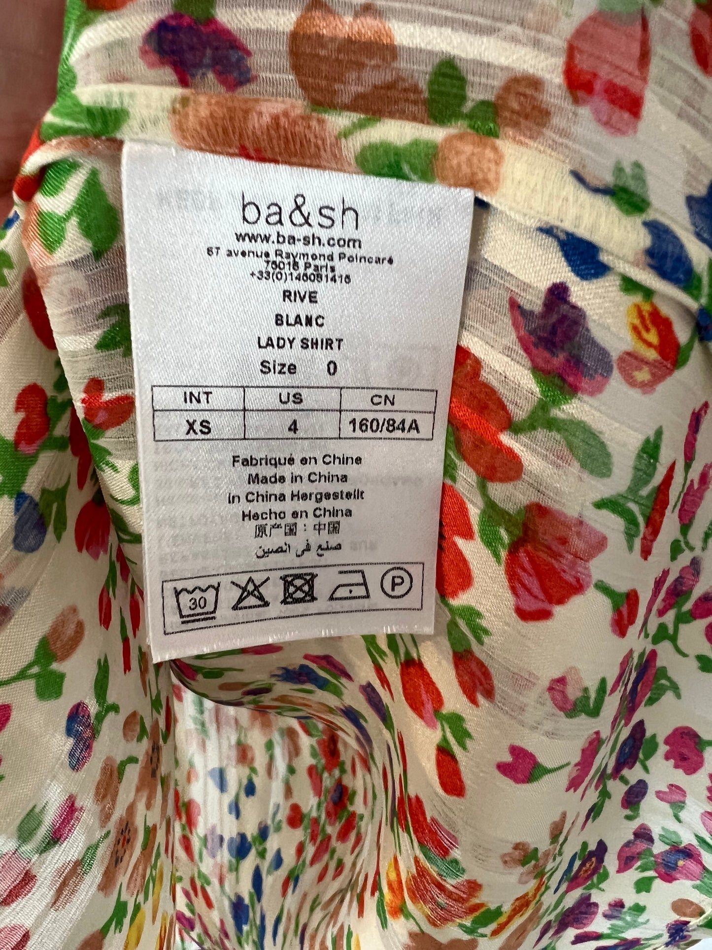 BA&amp;SH. Flowy floral blouse T.0 (xs)