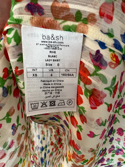 BA&amp;SH. Flowy floral blouse T.0 (xs)