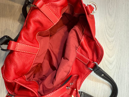 PURIFICACION GARCIA. Bolso de mano rojo