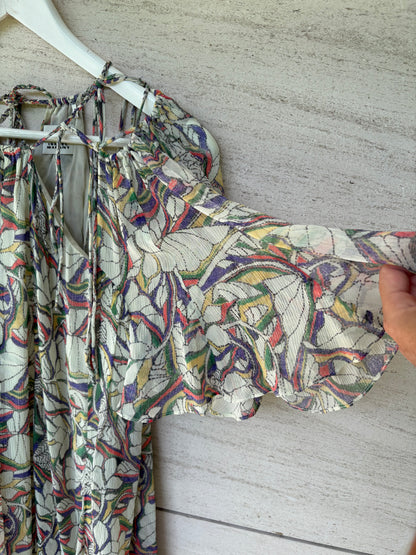 ISABEL MARANT. Vestido corto seda fluido. T S