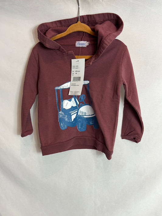 ANCAR. Sudadera fina burdeos golf