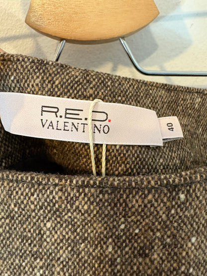 VALENTINO. Falda jaspeada detalle encaje