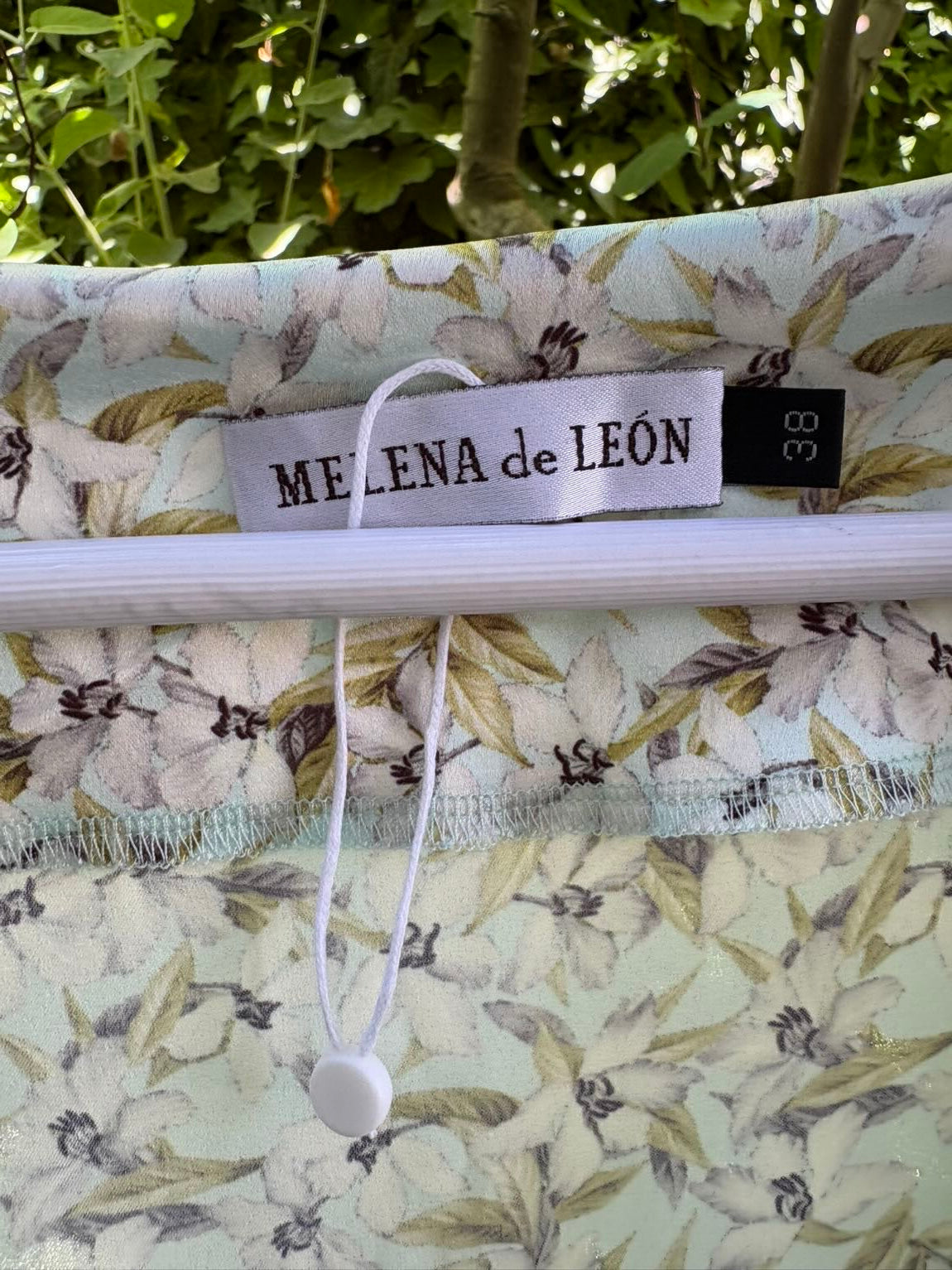 MELENA DE LEON. Vestido largo estampado aberturas