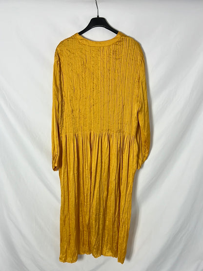 ZARA. Vestido/kimono mostaza T.xs
