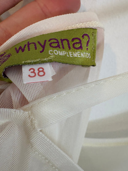 MONOPLAZA. Vestido largo seda estampado. T M