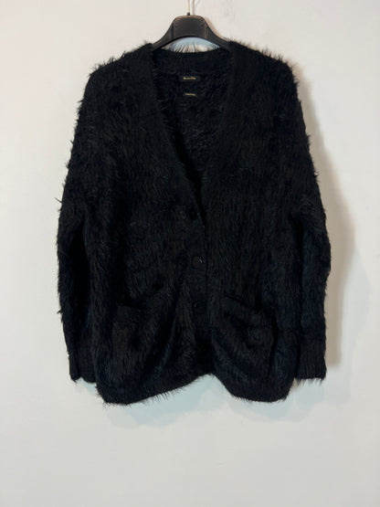 MASSIMO DUTTI. Cárdigan negro textura. T S