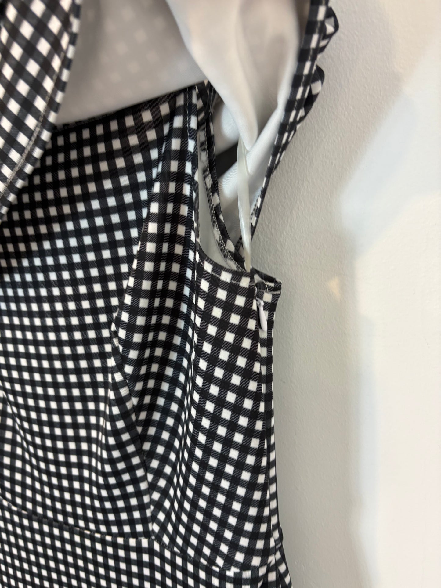 COOSY. Long stretch gingham dress. TS