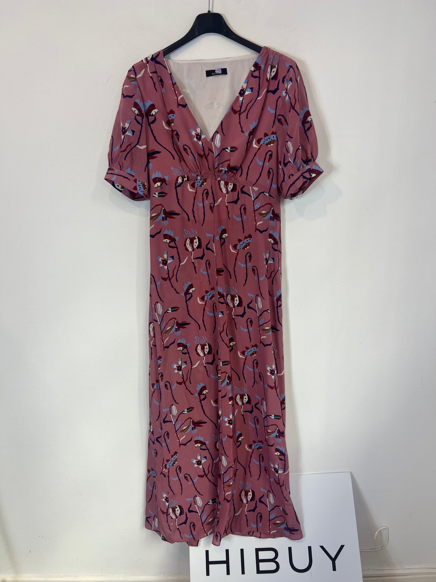 PAUL SMITH. Vestido largo fluido estampado. T S