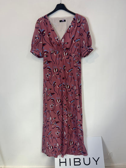 PAUL SMITH. Vestido largo fluido estampado. T S