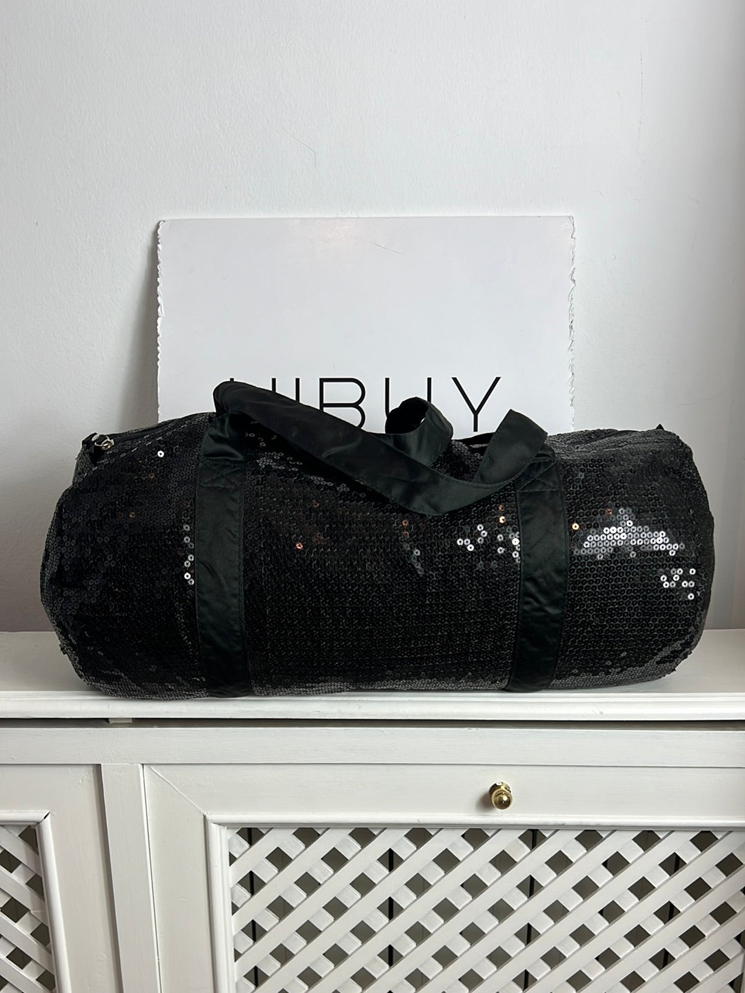 CALZEDONIA. Bolsa negra lentejuelas