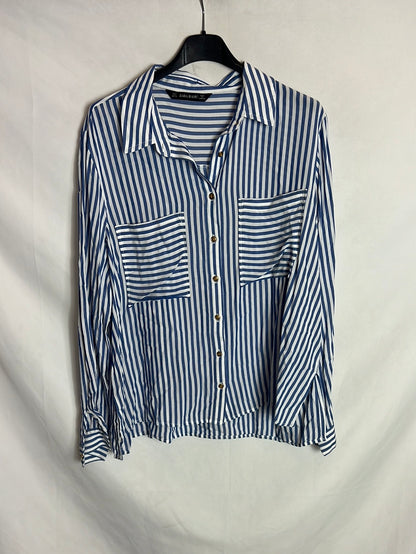 ZARA. Flowy striped blouse. TL( M)