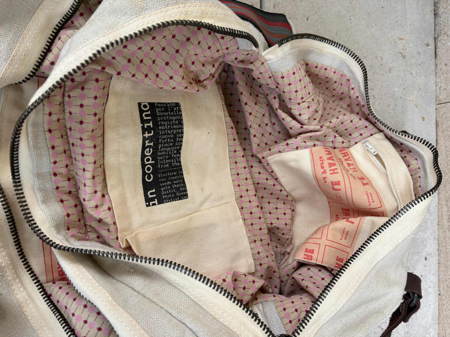 CATHERINE PARRA. Bolso tele y piel