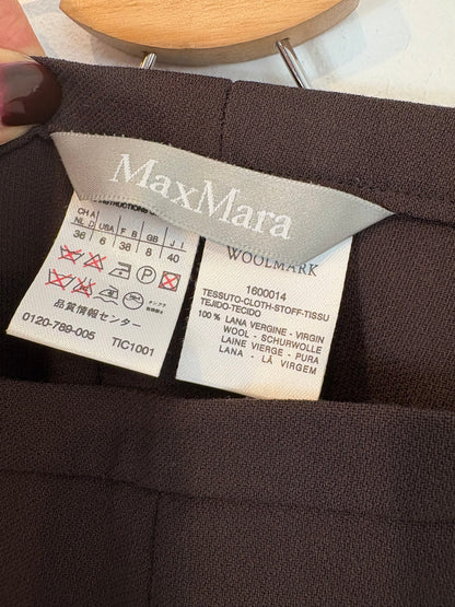 MAxMARA. Brown fluid wool trousers. Size 38