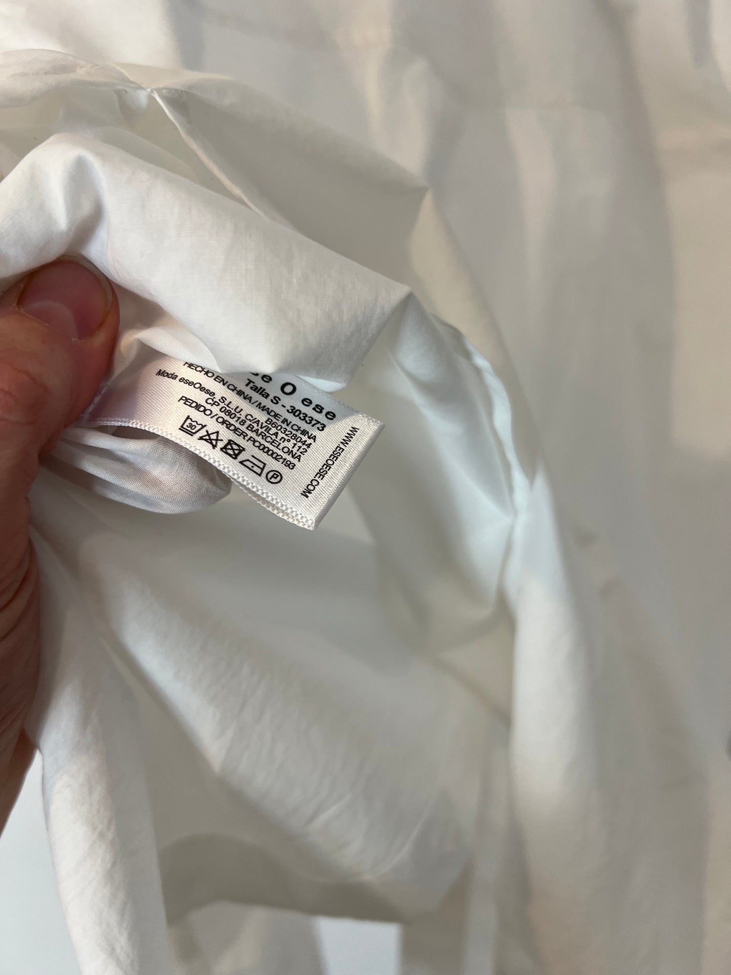 ESE O ESE. Camisa blanca algodón