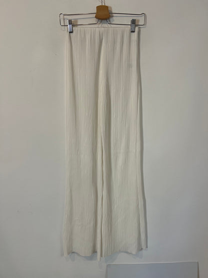 STORETS. Pantalón blanco plisado Ts/m