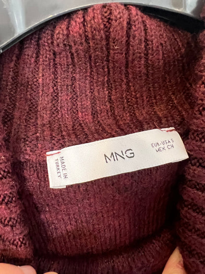 MANGO. Burgundy turtleneck sweater Ts