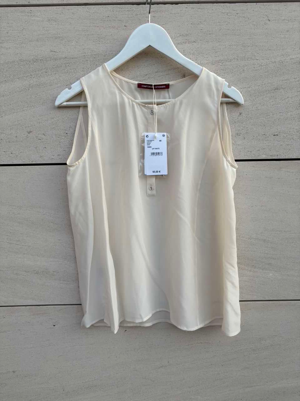 COMPTOIR DES COTONNIERS. Top beige seda
