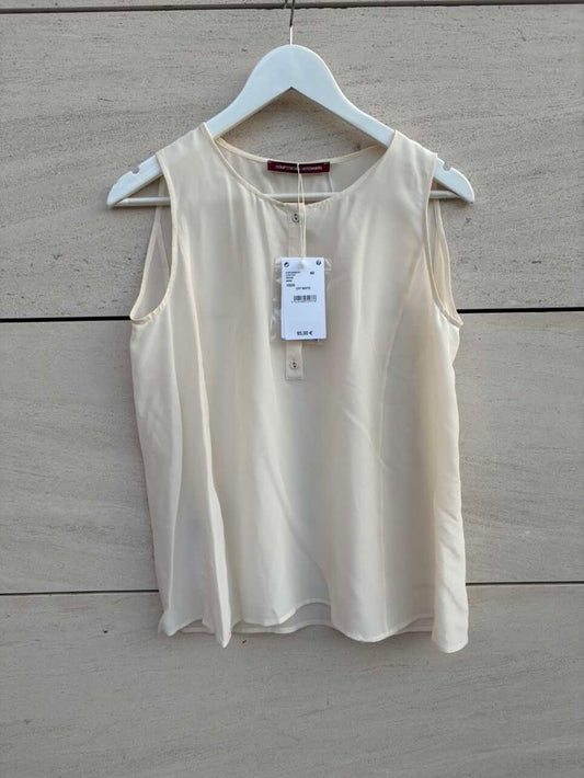 COMPTOIR DES COTONNIERS. Top beige seda